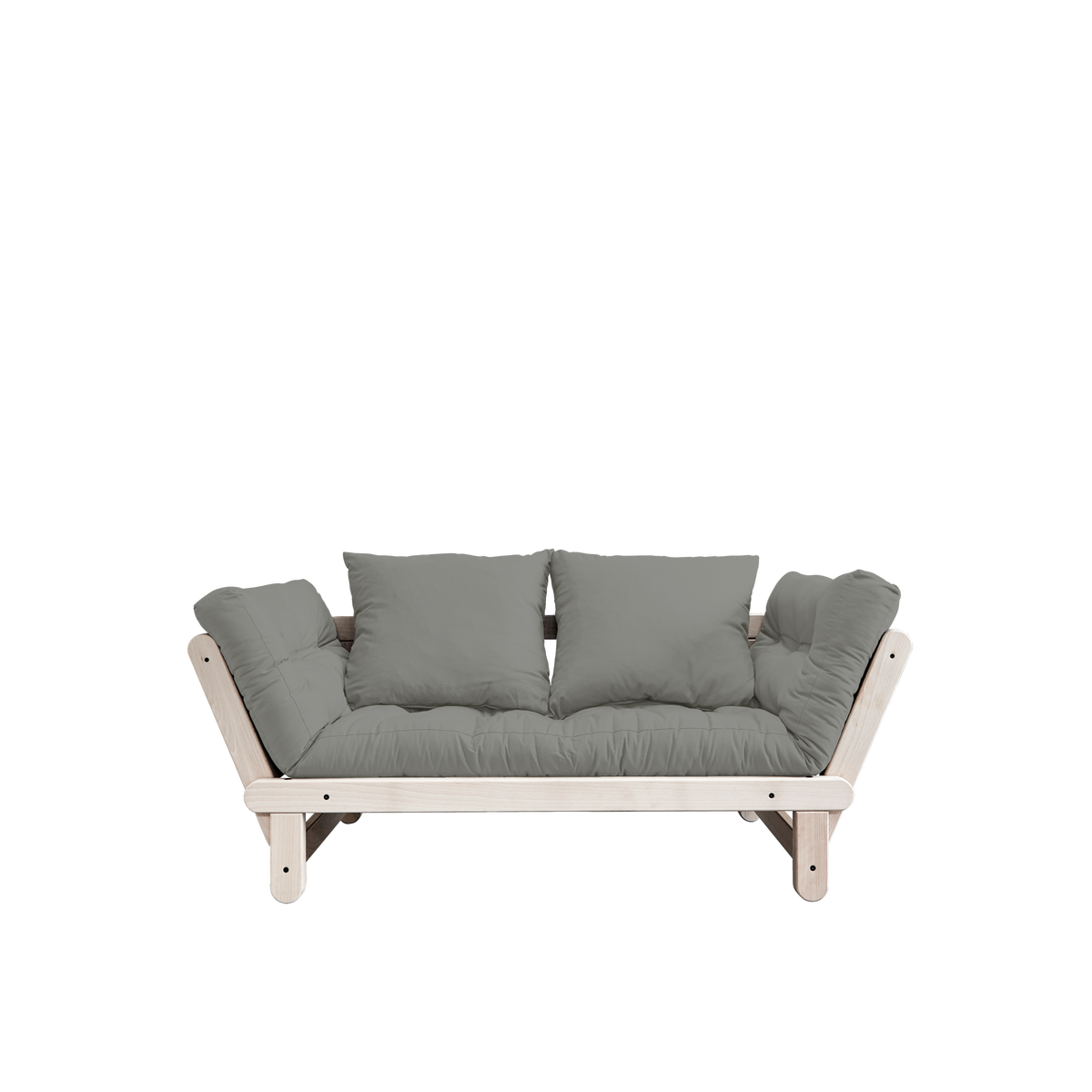 ENSEMBLE LAQUÉ TRANSPARENT BEAT AVEC MATELAS BEAT GRIS