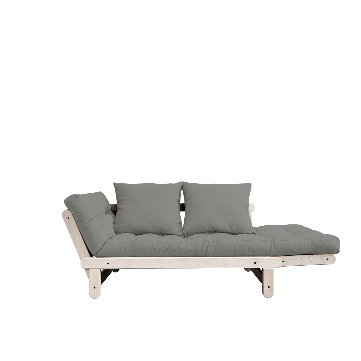 ENSEMBLE LAQUÉ TRANSPARENT BEAT AVEC MATELAS BEAT GRIS