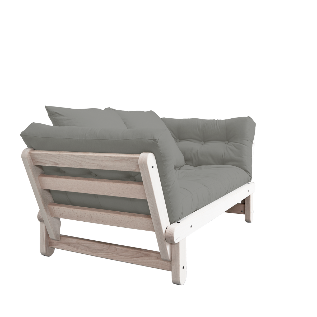 ENSEMBLE LAQUÉ TRANSPARENT BEAT AVEC MATELAS BEAT GRIS
