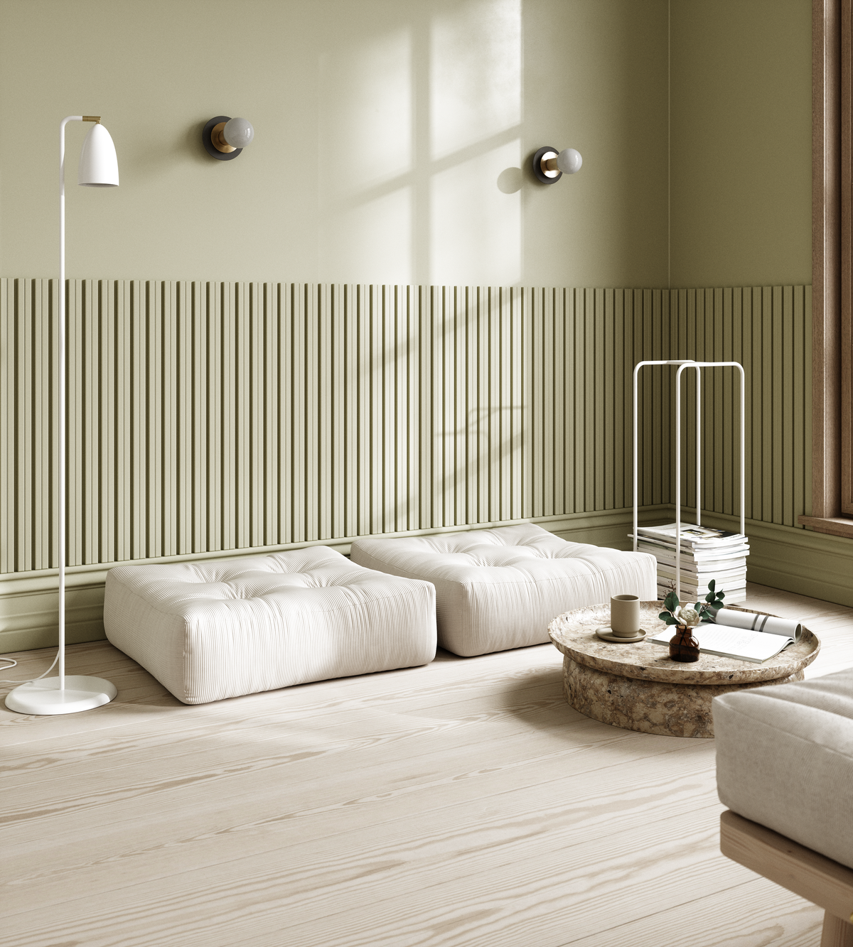 PLUS POUF IVORY