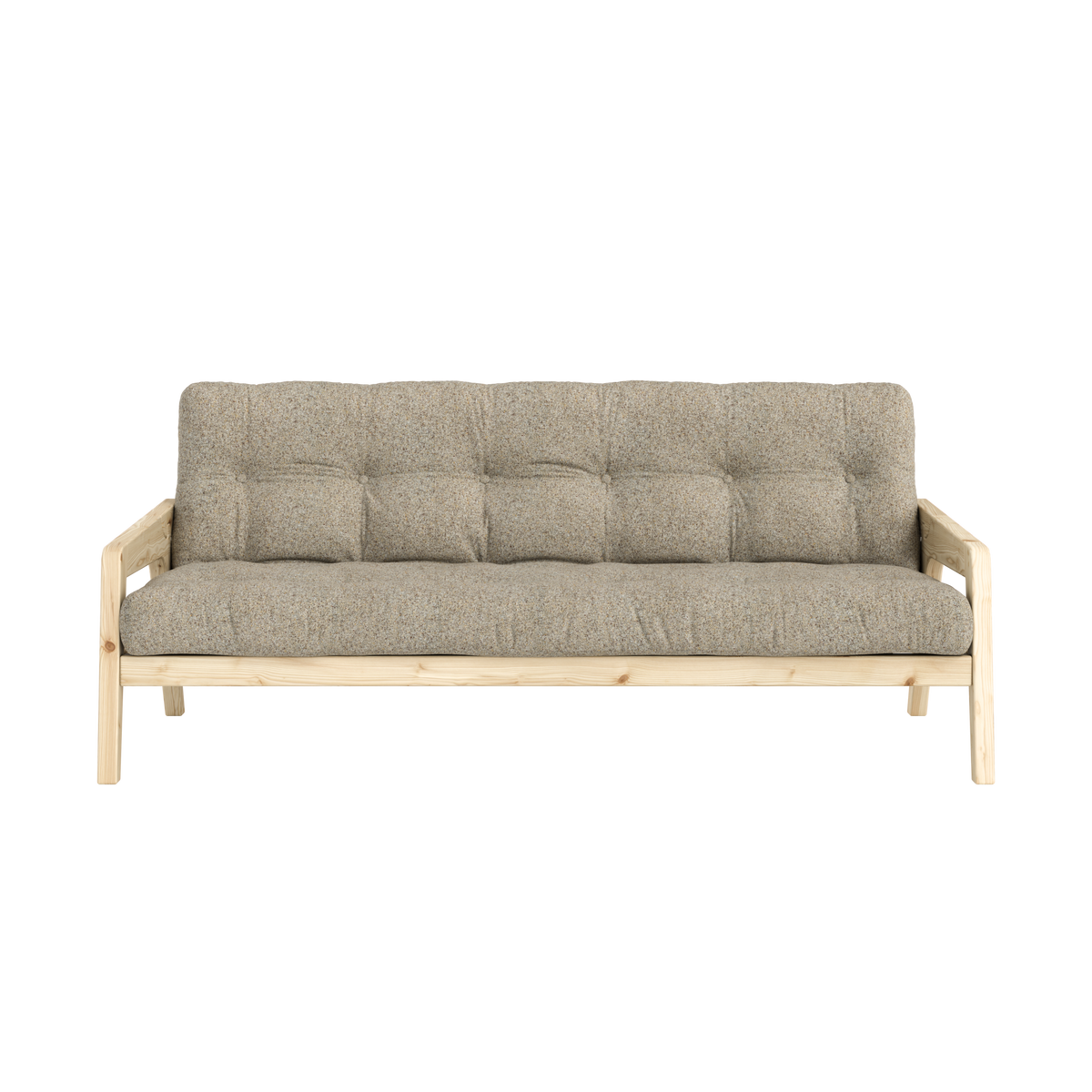 GRAB CLEAR LACQUERED W. 5-LAYER MIXED MATTRESS WARM SAND