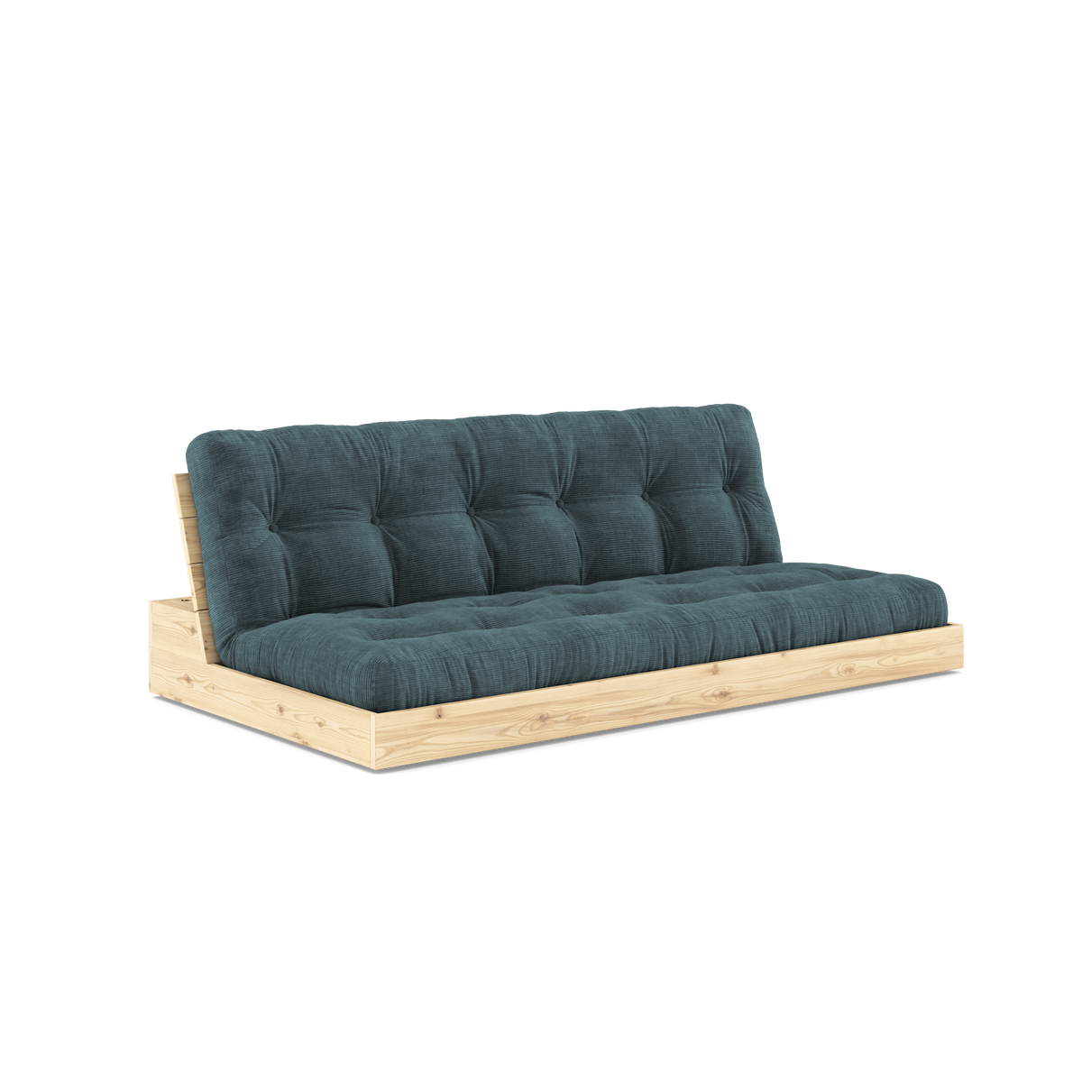BASE CLEAR LACQUERED W. 5-LAYER MIXED MATTRESS PALE BLUE