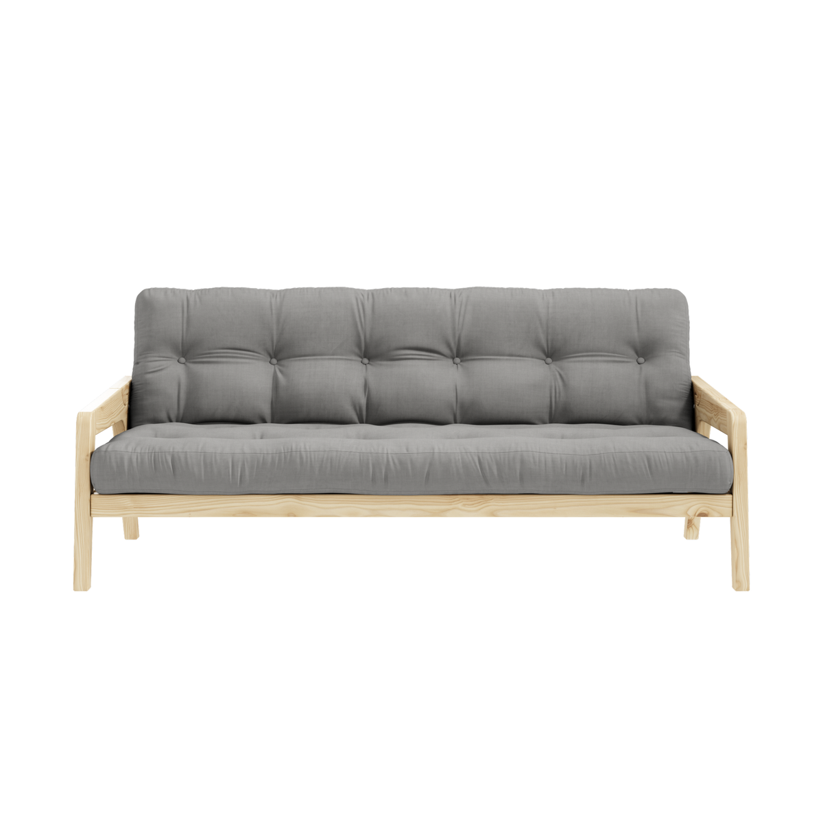 GRAB CLEAR LACQUERED W. 5-LAYER MIXED MATTRESS GREY