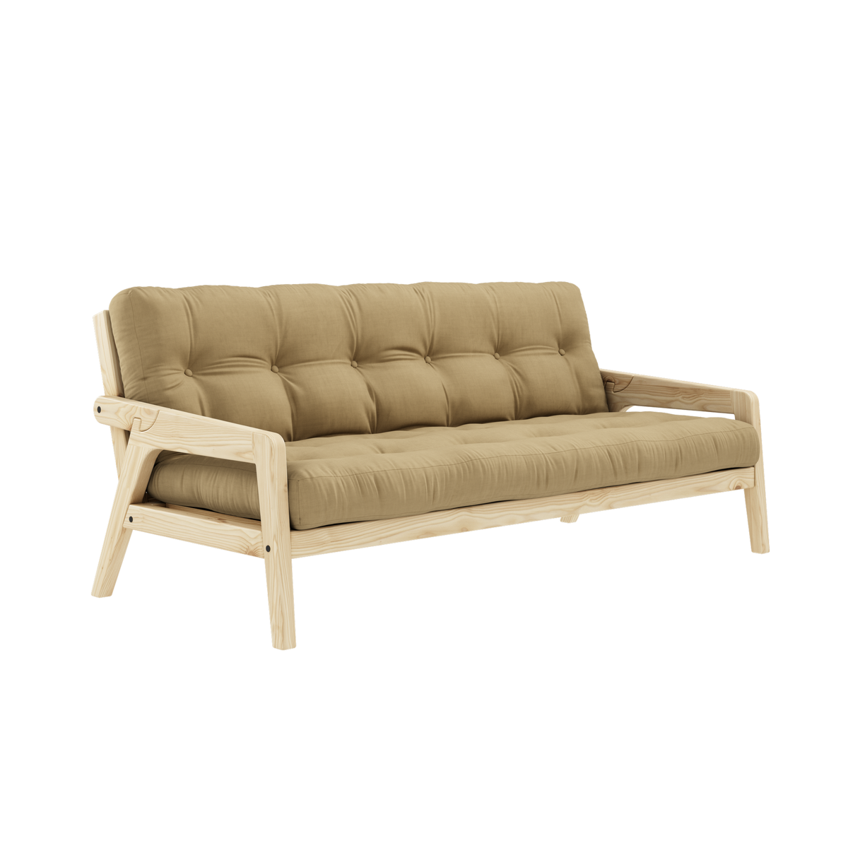 GRAB CLEAR LACQUERED W. 5-LAYER MIXED MATTRESS WHEAT BEIGE