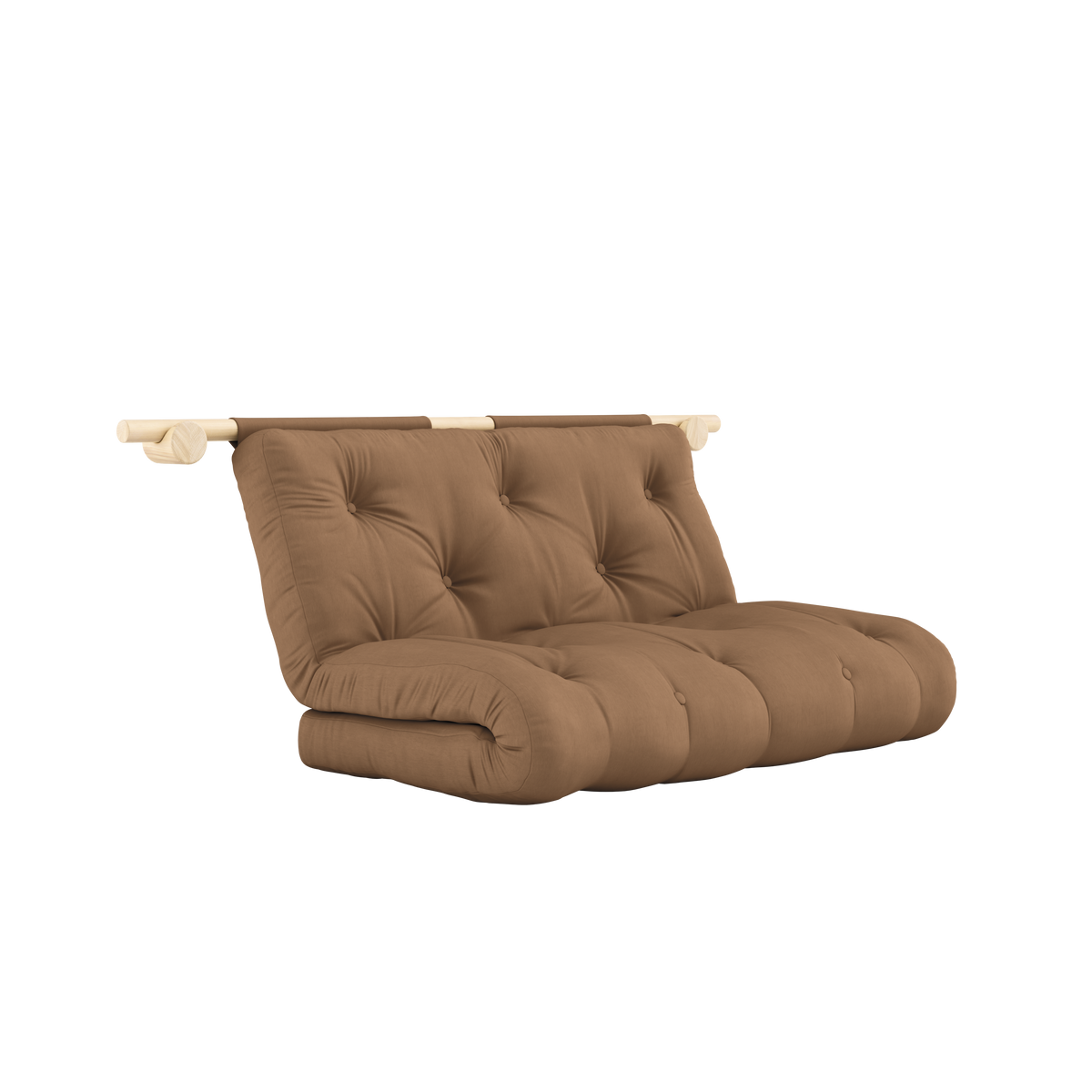 HOOKED RAW 135 x 200 W. BRAVO MATTRESS MOCCA