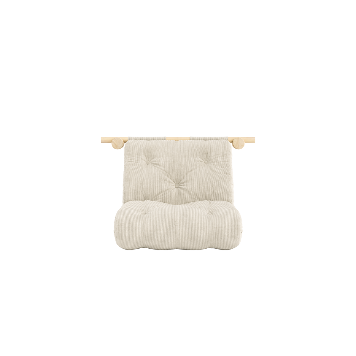HOOKED RAW 75 X 200 W. BRAVO MATTRESS IVORY