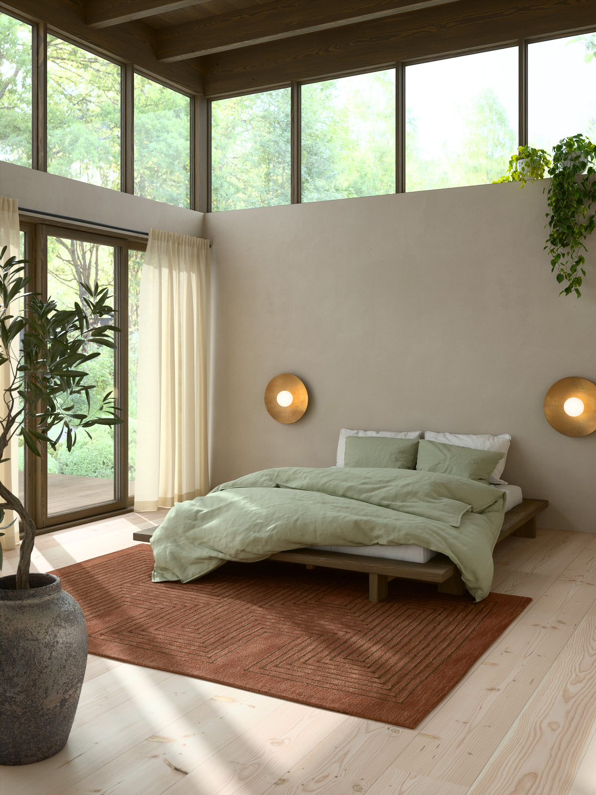 JAPAN BED CAROB BROWN FULL SIZE