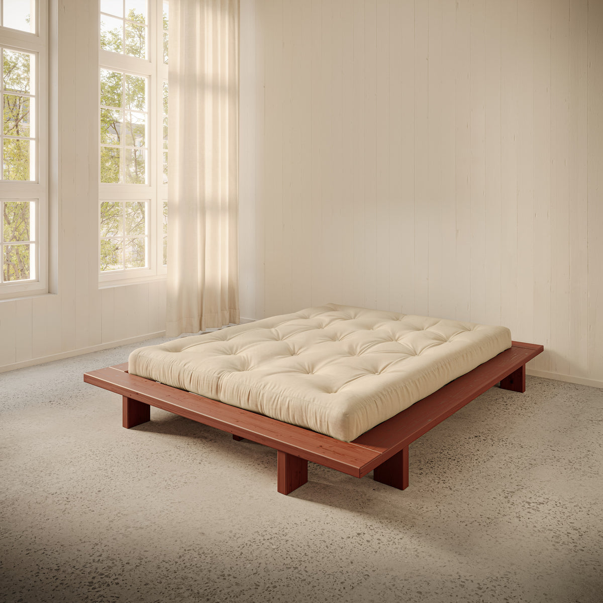 JAPAN BED TERRA RED 180 X 200