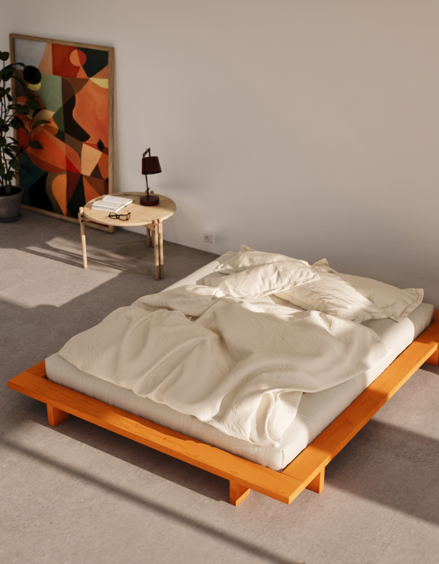 JAPAN BED SOLAR ORANGE 140 X 200
