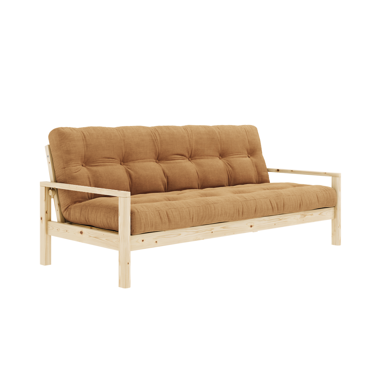KNOB CLEAR LACQUERED W. 5-LAYER MIXED MATTRESS FUDGE BROWN