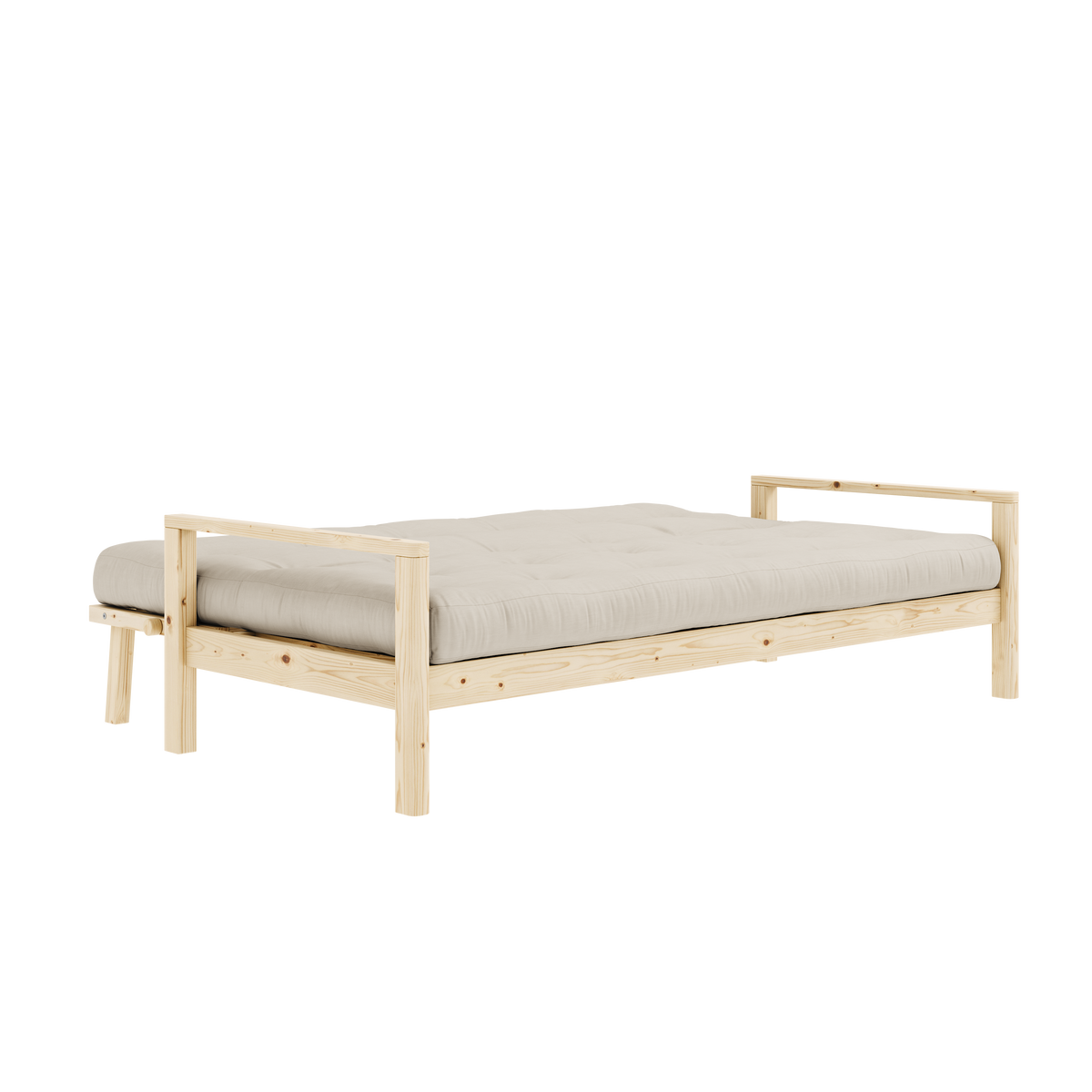 KNOB CLEAR LACQUERED W. 5-LAYER MIXED MATTRESS BEIGE
