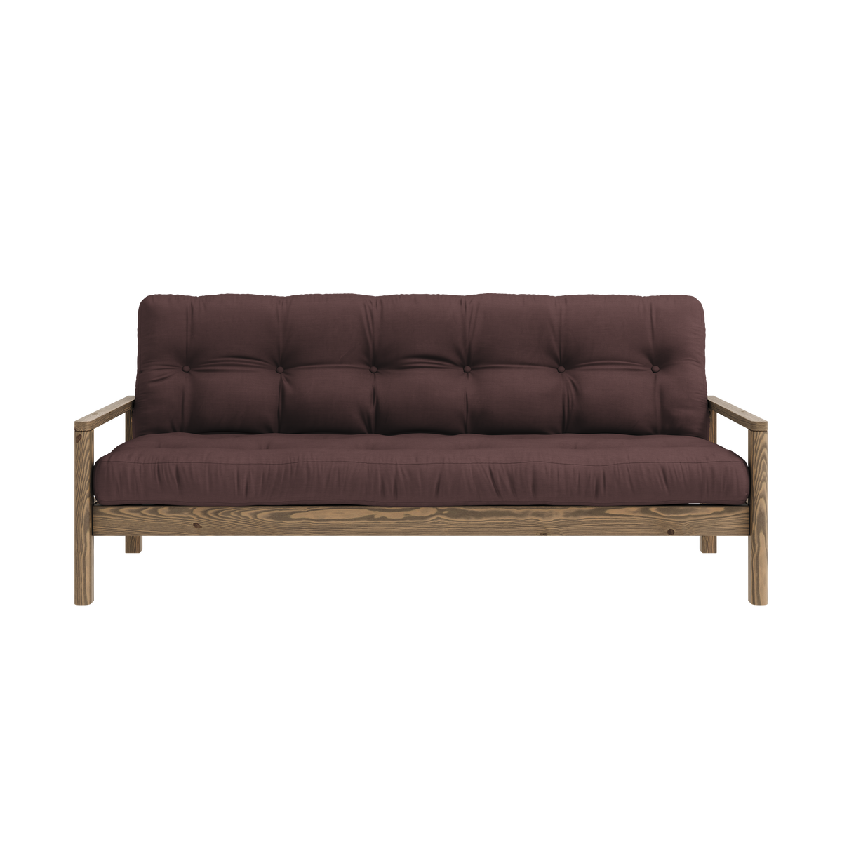KNOB CAROB BROWN W. 5-LAYER MIXED MATTRESS BROWN