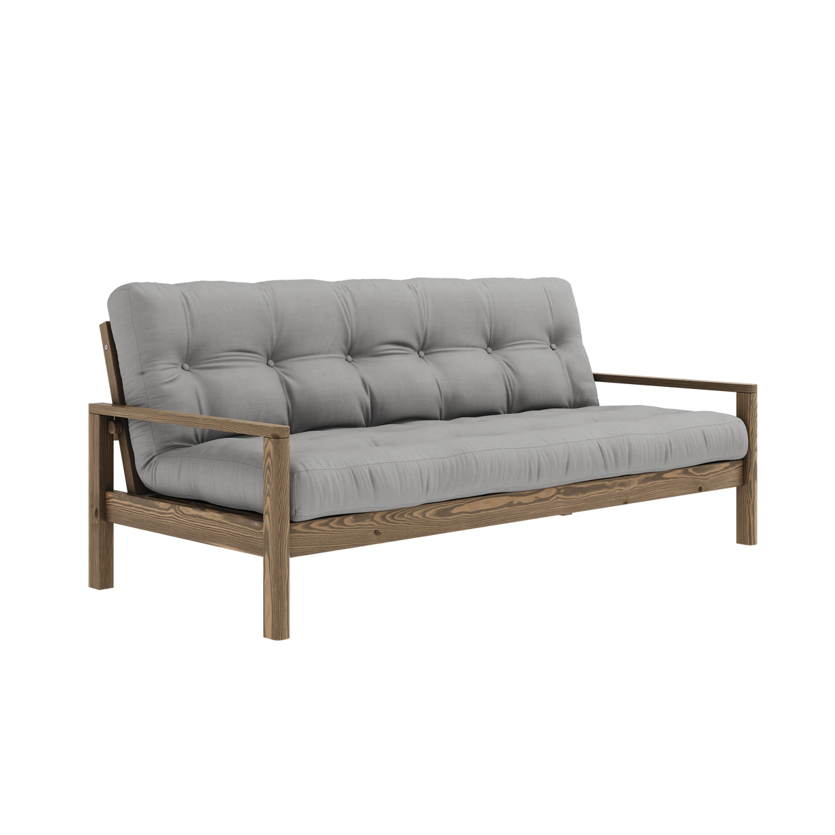 POIGNÉE CAROUBLE MARRON AVEC MATELAS MIXTE 5 COUCHES GRIS