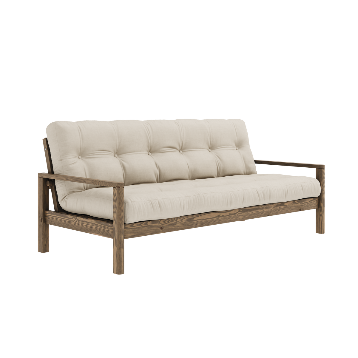 KNOB CAROB BROWN W. 5-LAYER MIXED MATTRESS BEIGE