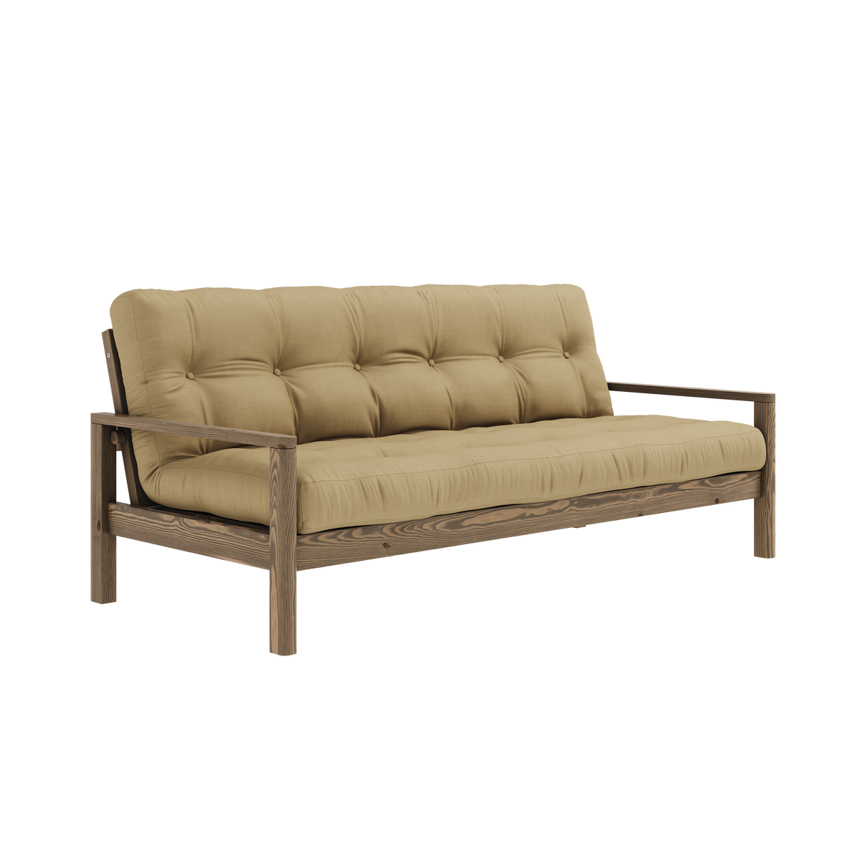 KNOB CAROB BROWN W. 5-LAYER MIXED MATTRESS WHEAT BEIGE