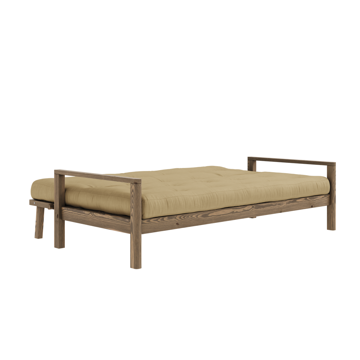 KNOB CAROB BROWN W. 5-LAYER MIXED MATTRESS WHEAT BEIGE