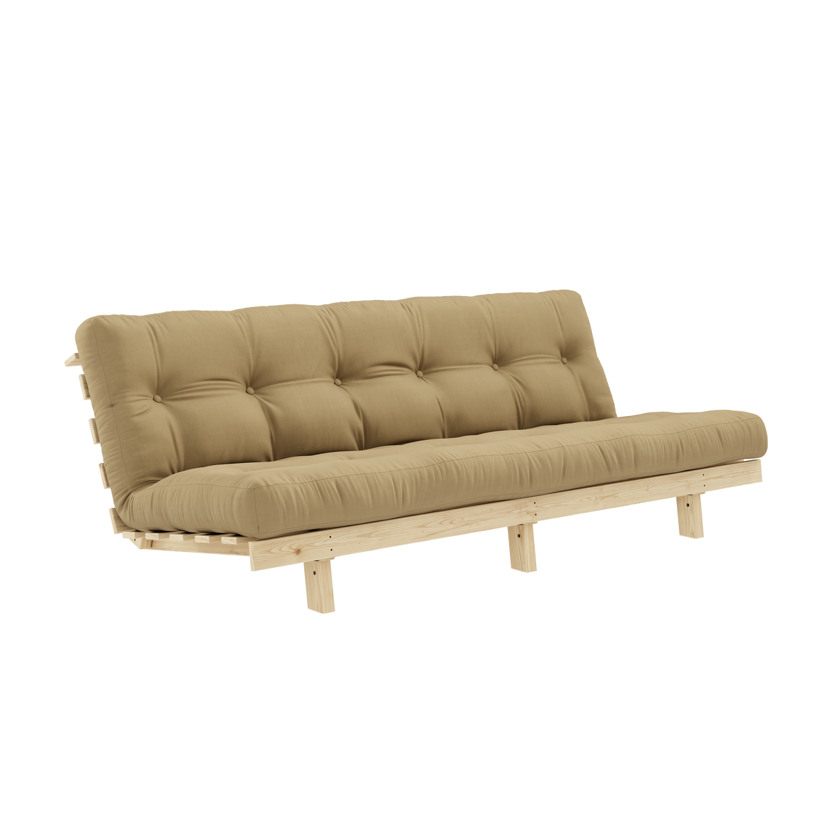 LEAN RAW 130 X 200 AVEC MATELAS ALPHA BLÉ BEIGE