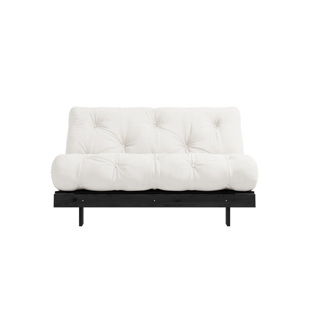 ROOTS BLACK NIGHT LACQUERED 140 X 200 W. ROOTS MATTRESS NATURAL