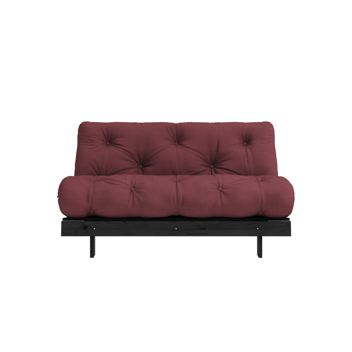 ROOTS BLACK NIGHT LACQUERED 140 X 200 W. ROOTS MATTRESS BORDEAUX