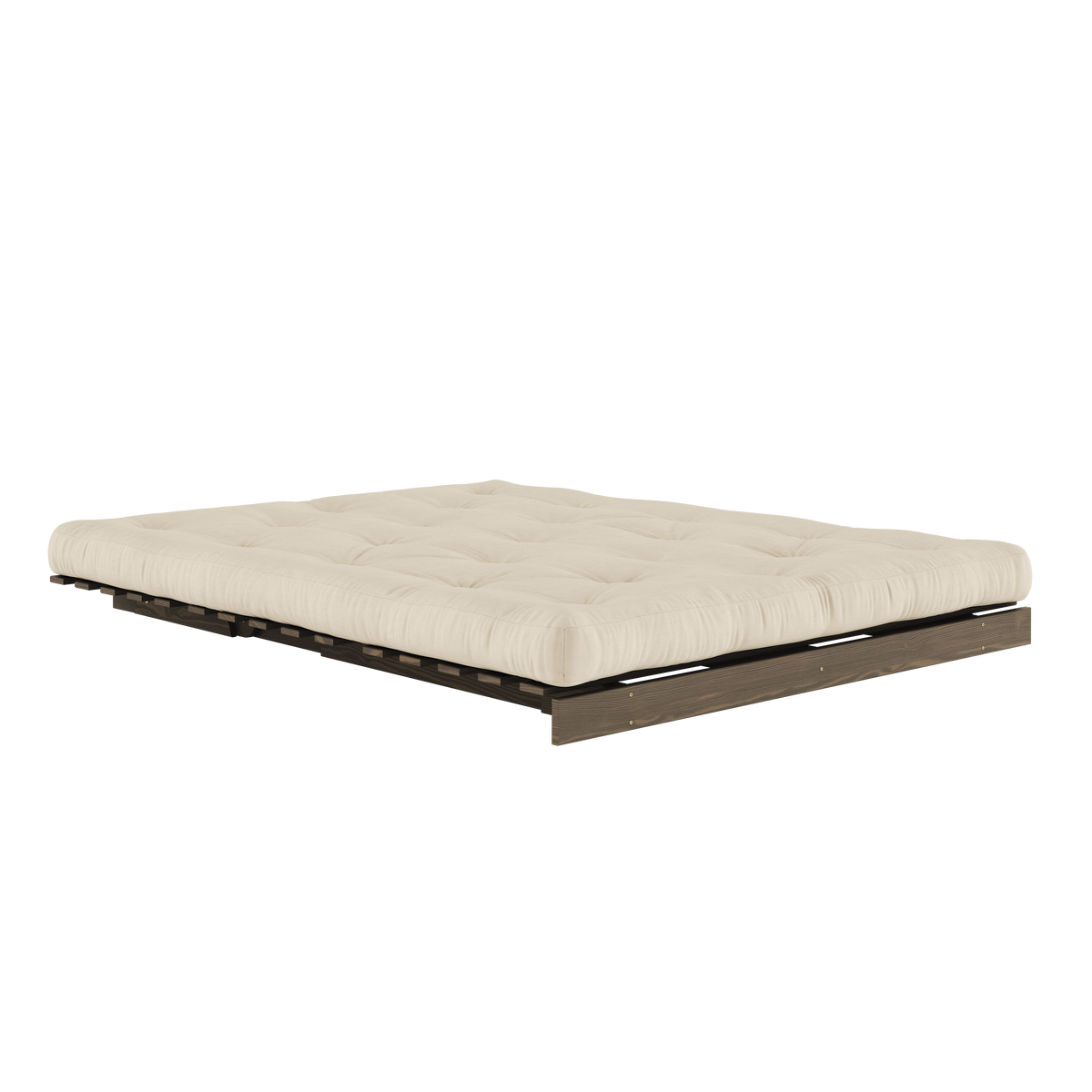 ROOTS CAROB BRUN 160 X 200 AVEC MATELAS ROOTS BEIGE