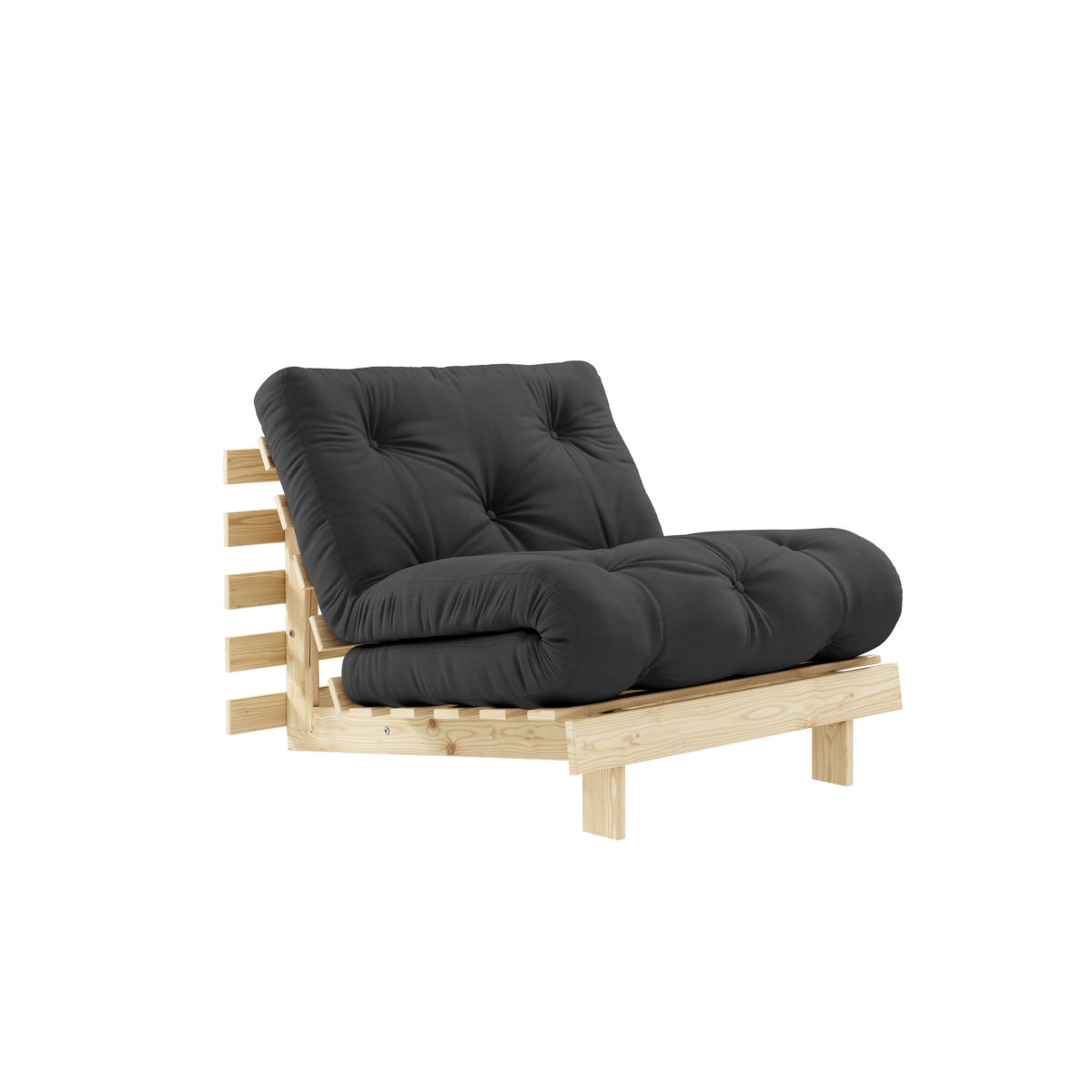 ROOTS RAW 90 X 200 W. ROOTS MATTRESS DARK GREY