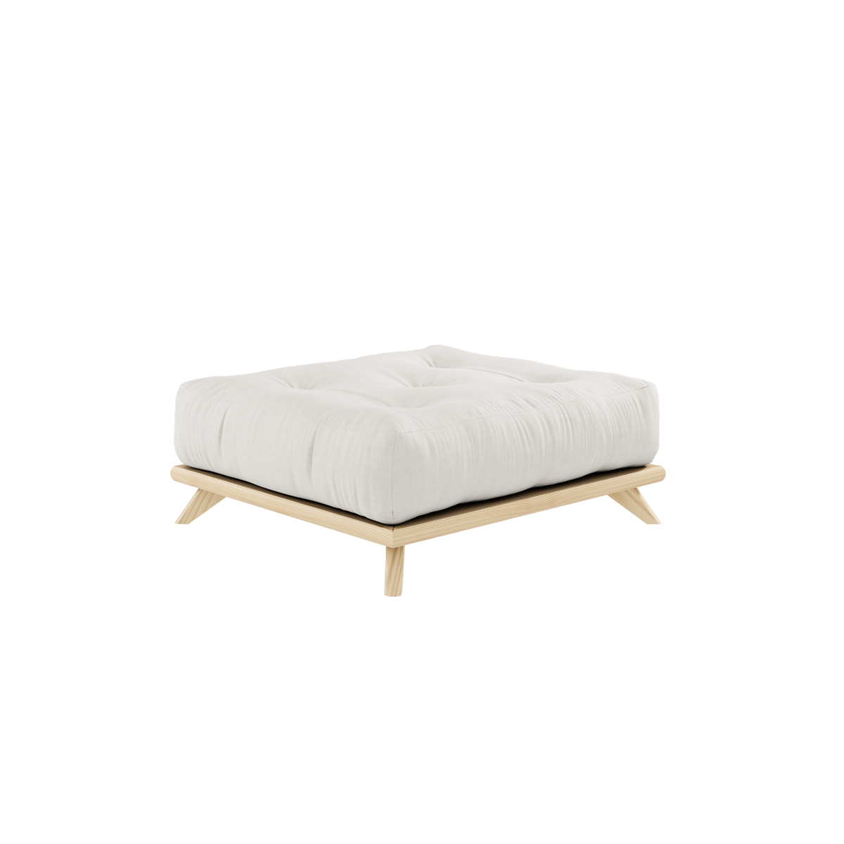 TABOURET SENZA LAQUÉ TRANSPARENT AV. TABOURET SENZA MATELAS MAT NATUREL