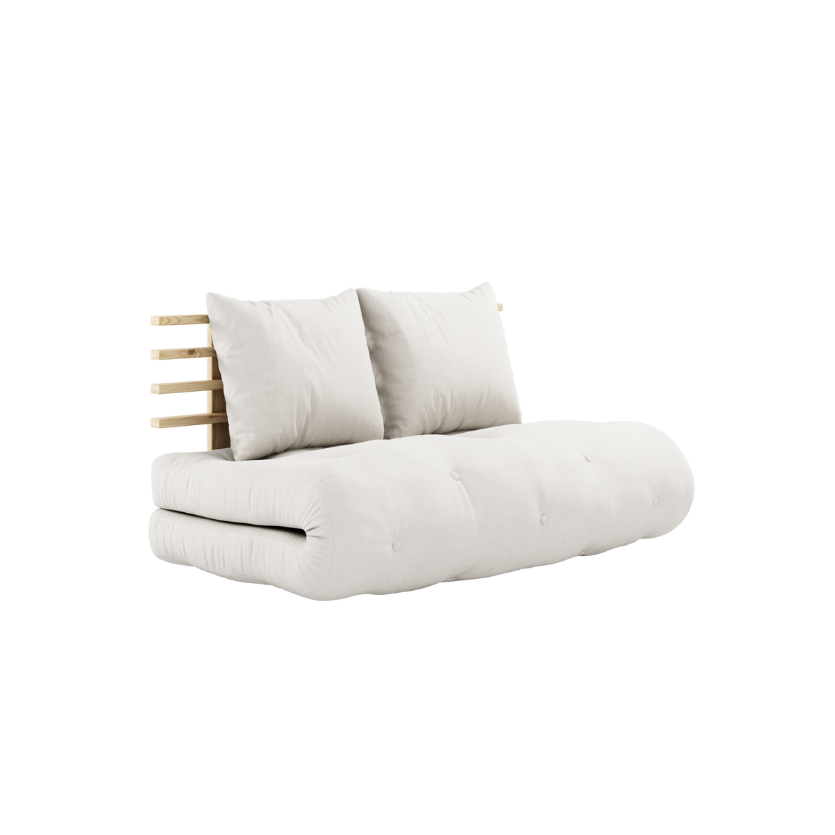 SHIN SANO CLEAR LACQUERED W. SHIN SANO MATTRESS SET NATURAL