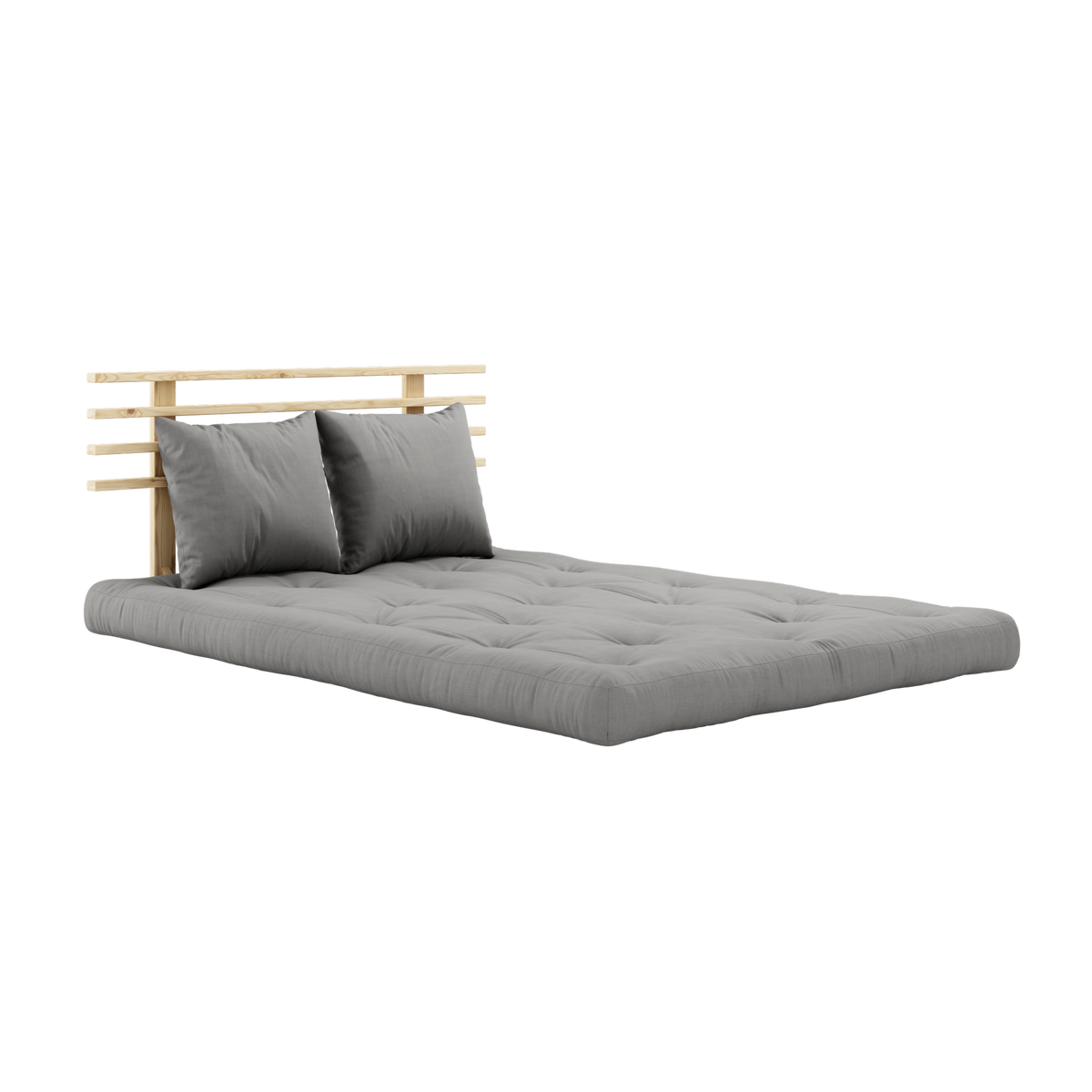 SHIN SANO CLEAR LACQUERED W. SHIN SANO MATTRESS SET GREY