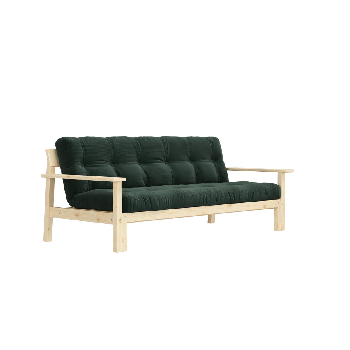UNWIND CLEAR LACQUERED W. 5-LAYER MIXED MATTRESS SEAWEED