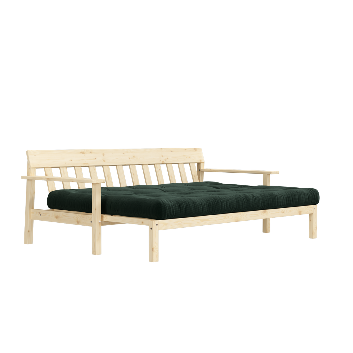 UNWIND CLEAR LACQUERED W. 5-LAYER MIXED MATTRESS SEAWEED