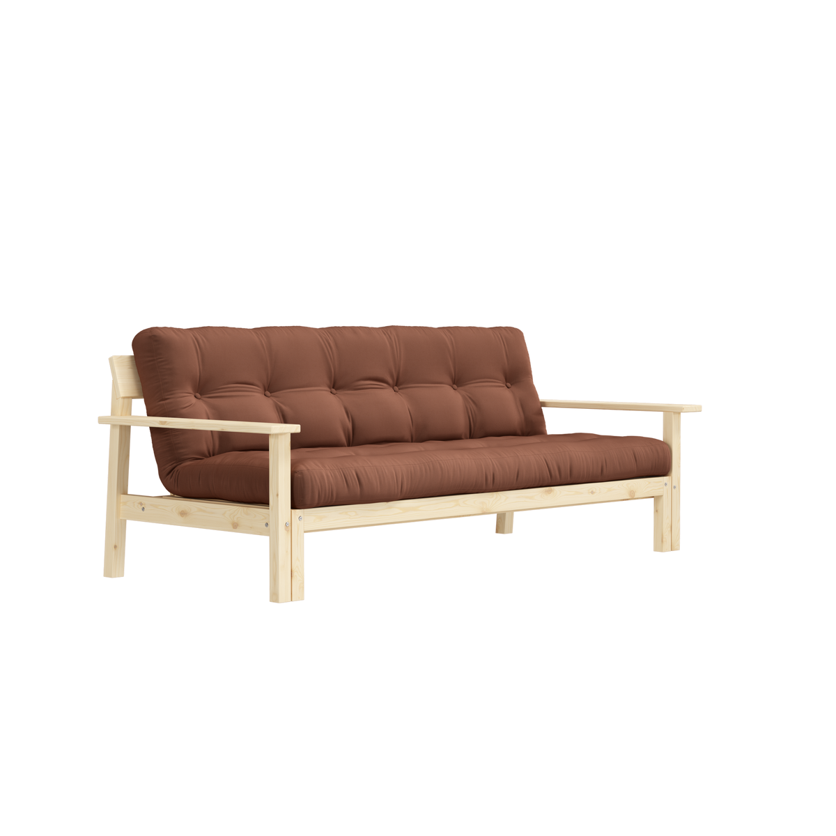 UNWIND CLEAR LACQUERED W. 5-LAYER MIXED MATTRESS CLAY BROWN
