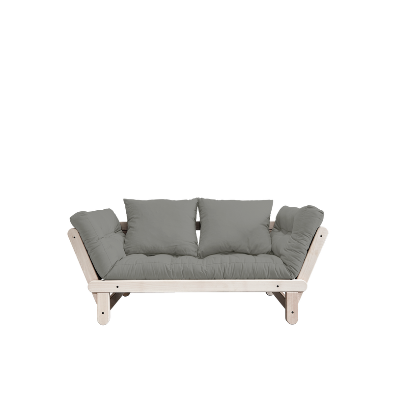 ENSEMBLE LAQUÉ TRANSPARENT BEAT AVEC MATELAS BEAT GRIS