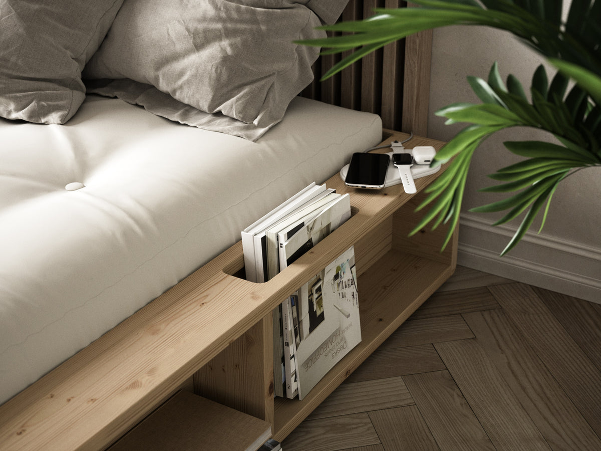 ZIGGY BED CLEAR LACQUERED KING SIZE