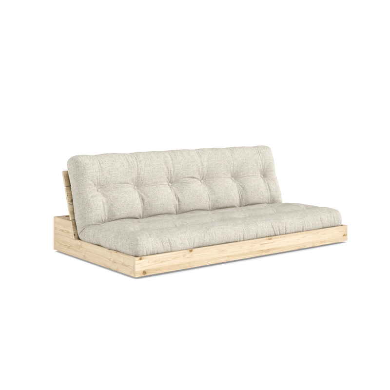 BASE CLEAR LACQUERED W. 5-LAYER MIXED MATTRESS SOFT CHALK