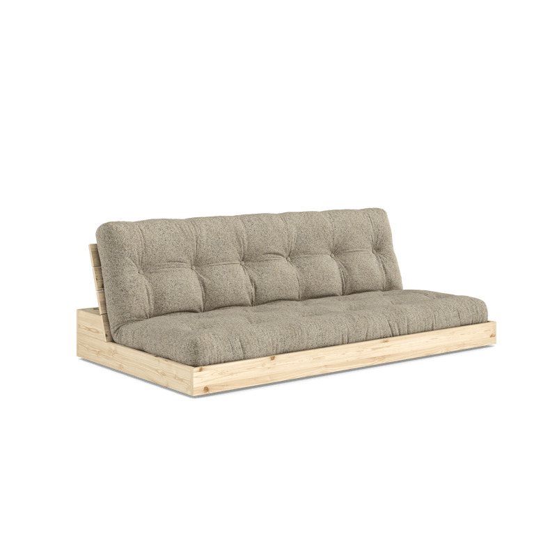 BASE CLEAR LACQUERED W. 5-LAYER MIXED MATTRESS WARM SAND