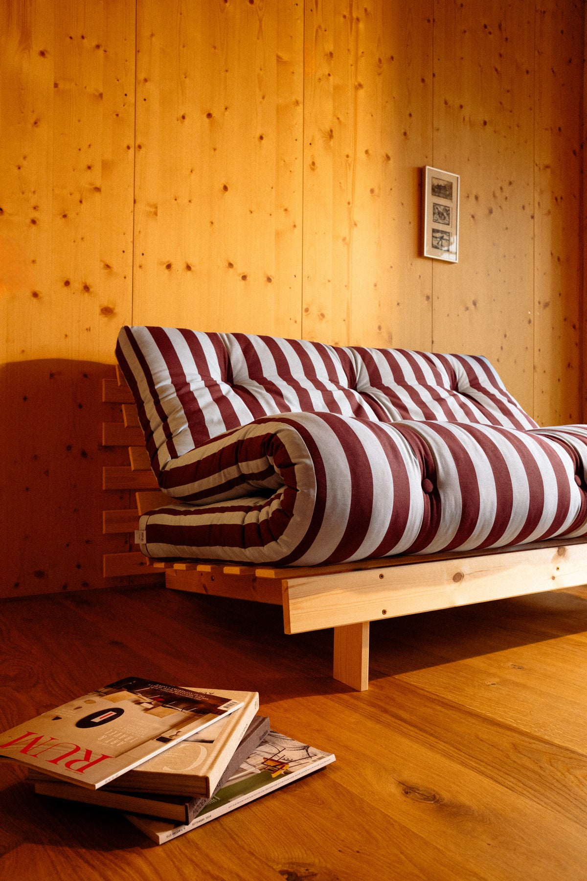 ROOTS RAW 90 X 200 W. ROOTS MATTRESS BURGUNDY-LIGHT BLUE