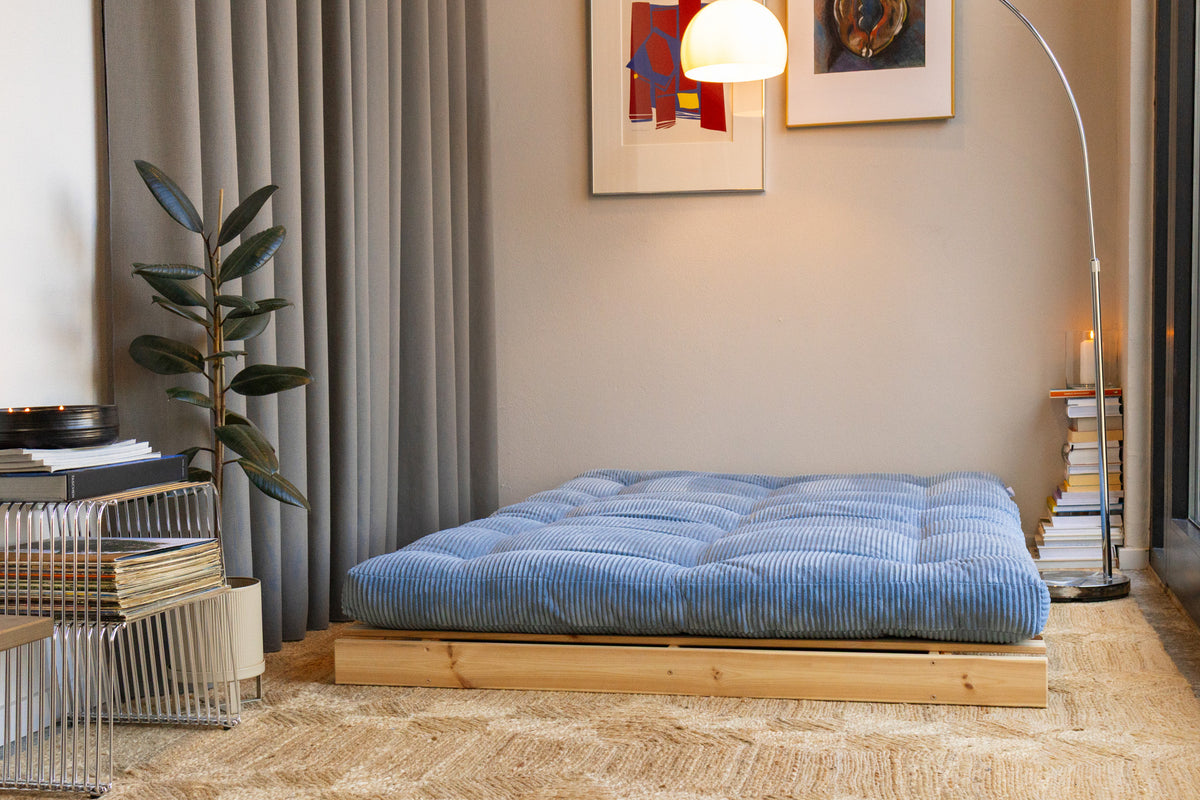ROOTS RAW 140 X 200 W. ROOTS MATTRESS HAZY BLUE