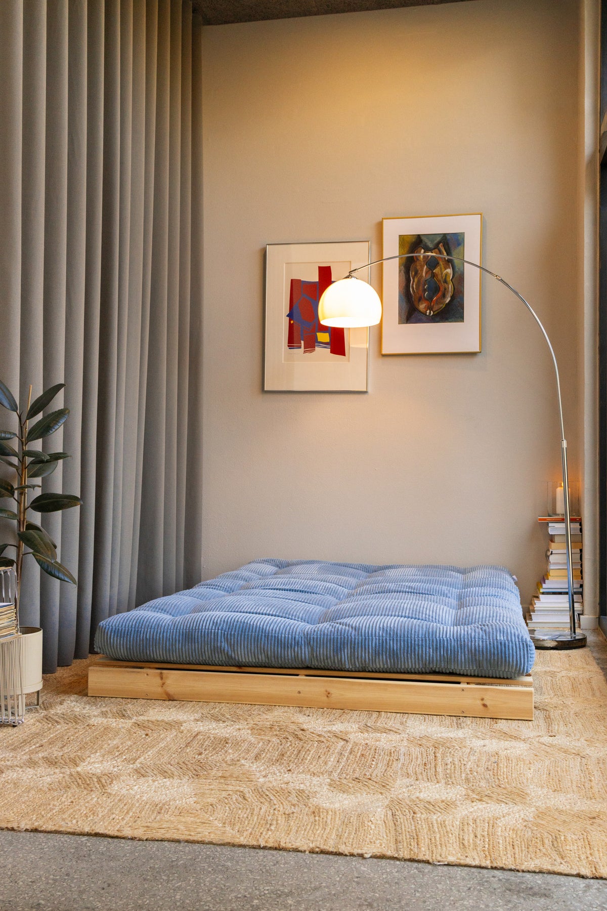 ROOTS RAW 140 X 200 W. ROOTS MATTRESS HAZY BLUE