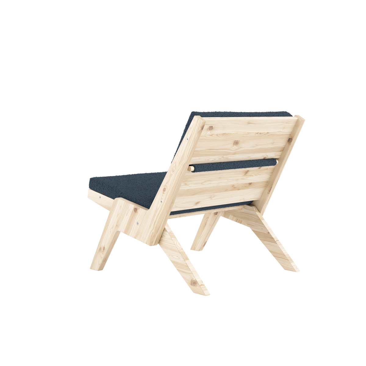 SWAY LOUNGE CHAIR RAW W. OXFORD BLUE MATTRESS