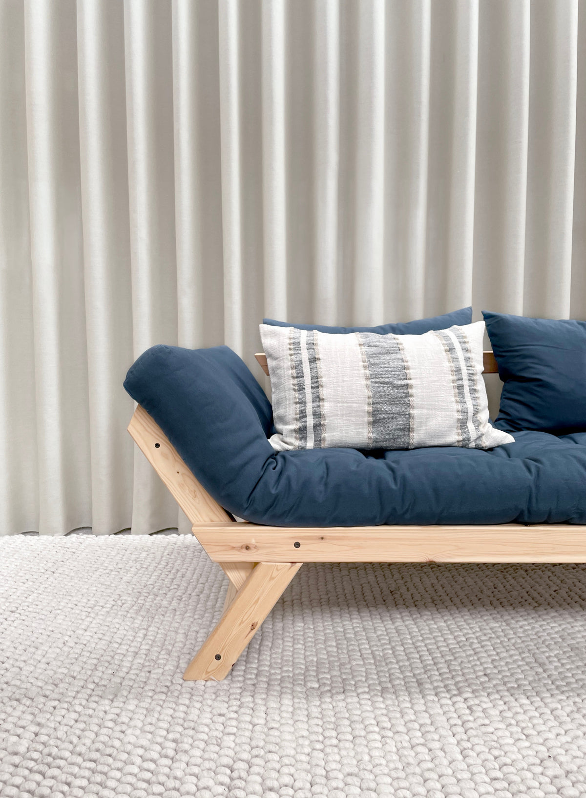 BEBOP CLEAR LACQUERED W. 4-LAYER MIXED MATTRESS GREY - US