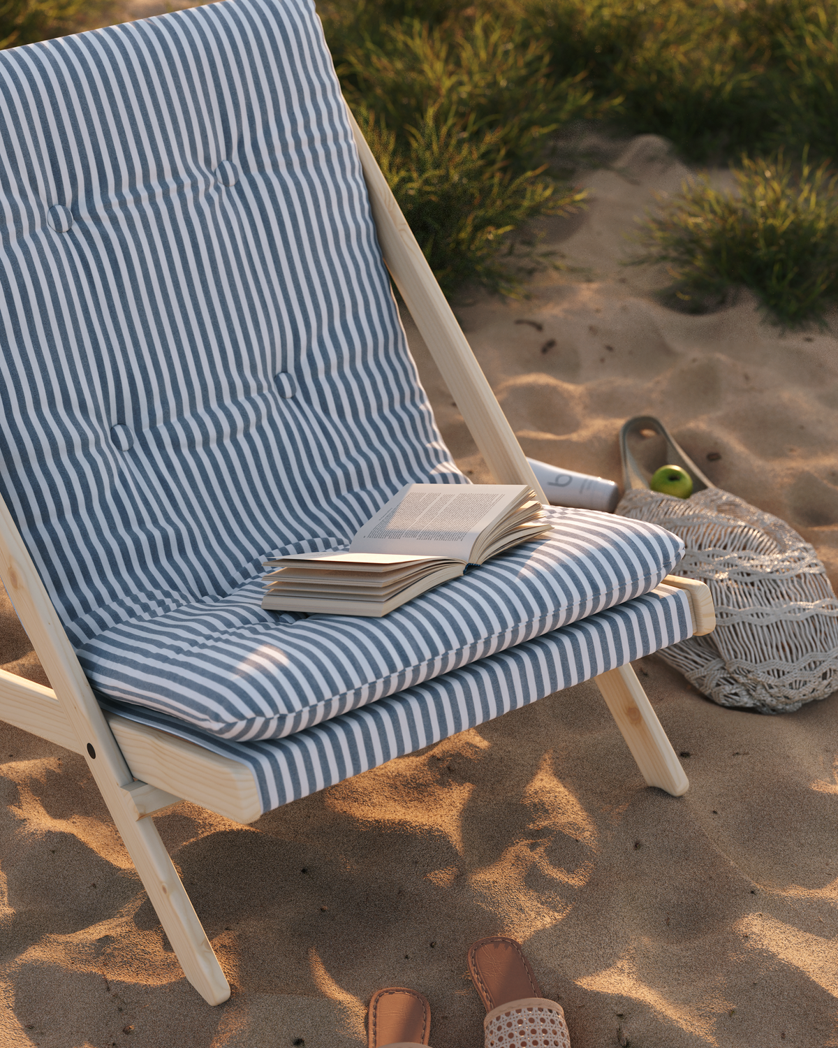 BOOGIE WHITE LACQUERED BEECH W. BOOGIE MATTRESS CLAY BROWN