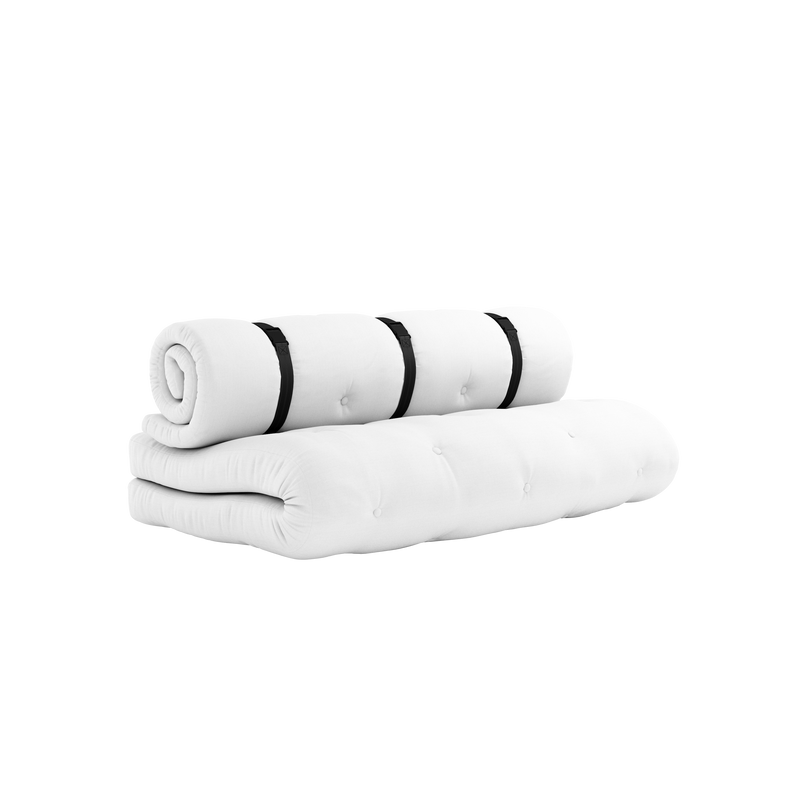 BUCKLE-UP SOFA OUT™ WHITE W. 3 BLACK NYLON BELTS