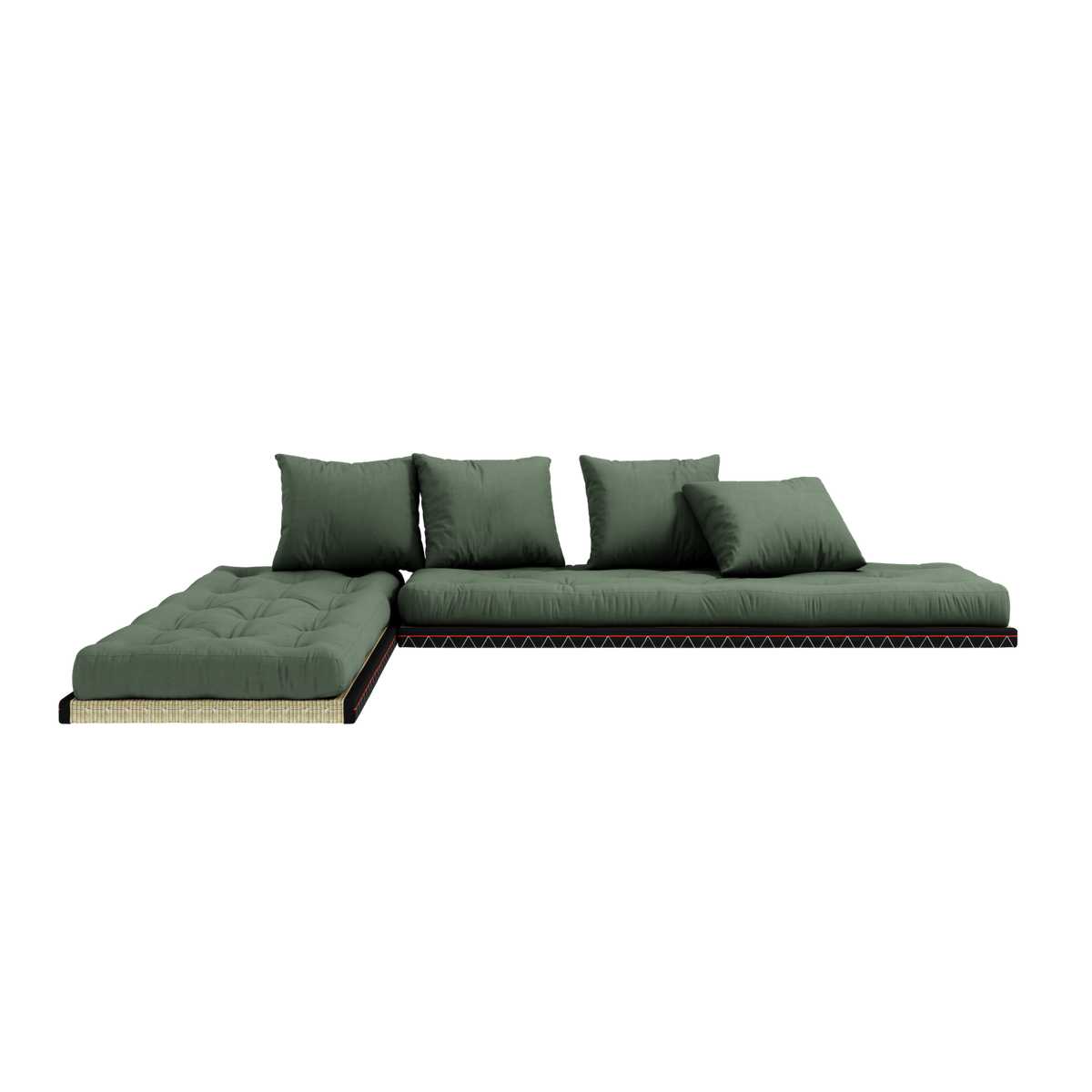 CHICO OLIVE GREEN W. 2 TATAMI 80 X 200 W. 2 CHICO MATTRESS SET OLIVE GREEN