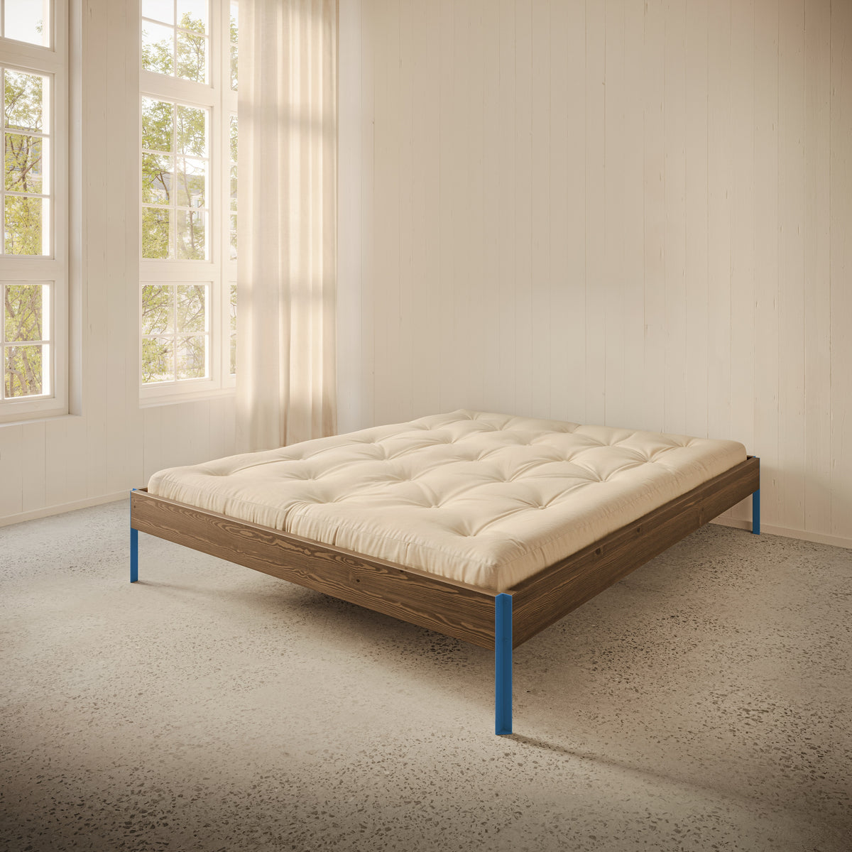 CORE BED CAROB BROWN VIVID BLUE 180X200