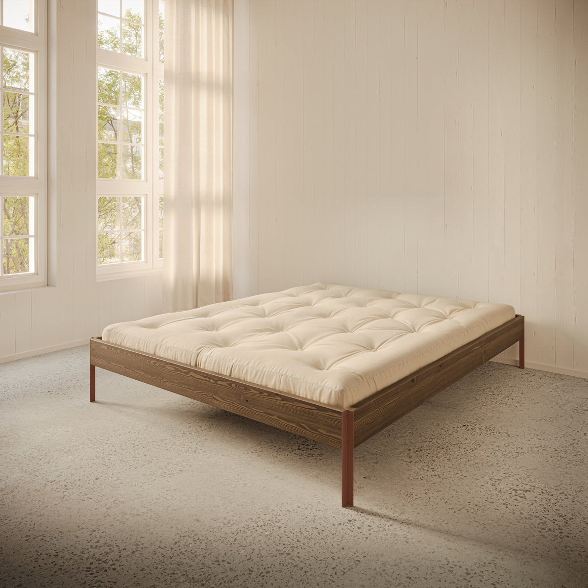 CORE BED CAROB BROWN TERRA RED 140X200