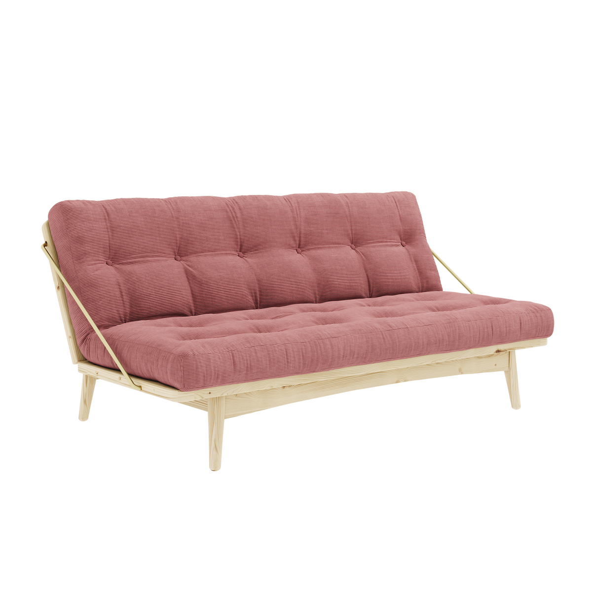 FOLK CLEAR LACQUERED W. 5-LAYER MIXED MATTRESS SORBET PINK