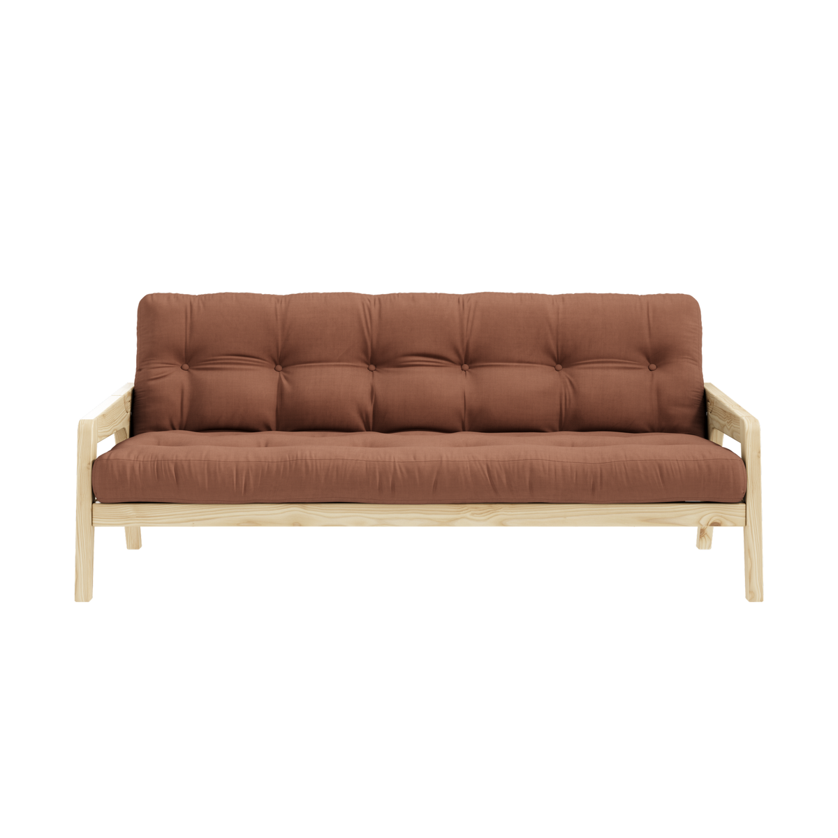 GRAB CLEAR LACQUERED W. 5-LAYER MIXED MATTRESS CLAY BROWN