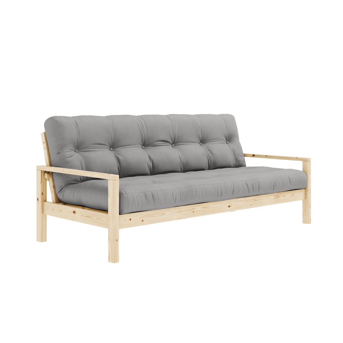 KNOB CLEAR LACQUERED W. 5-LAYER MIXED MATTRESS GREY