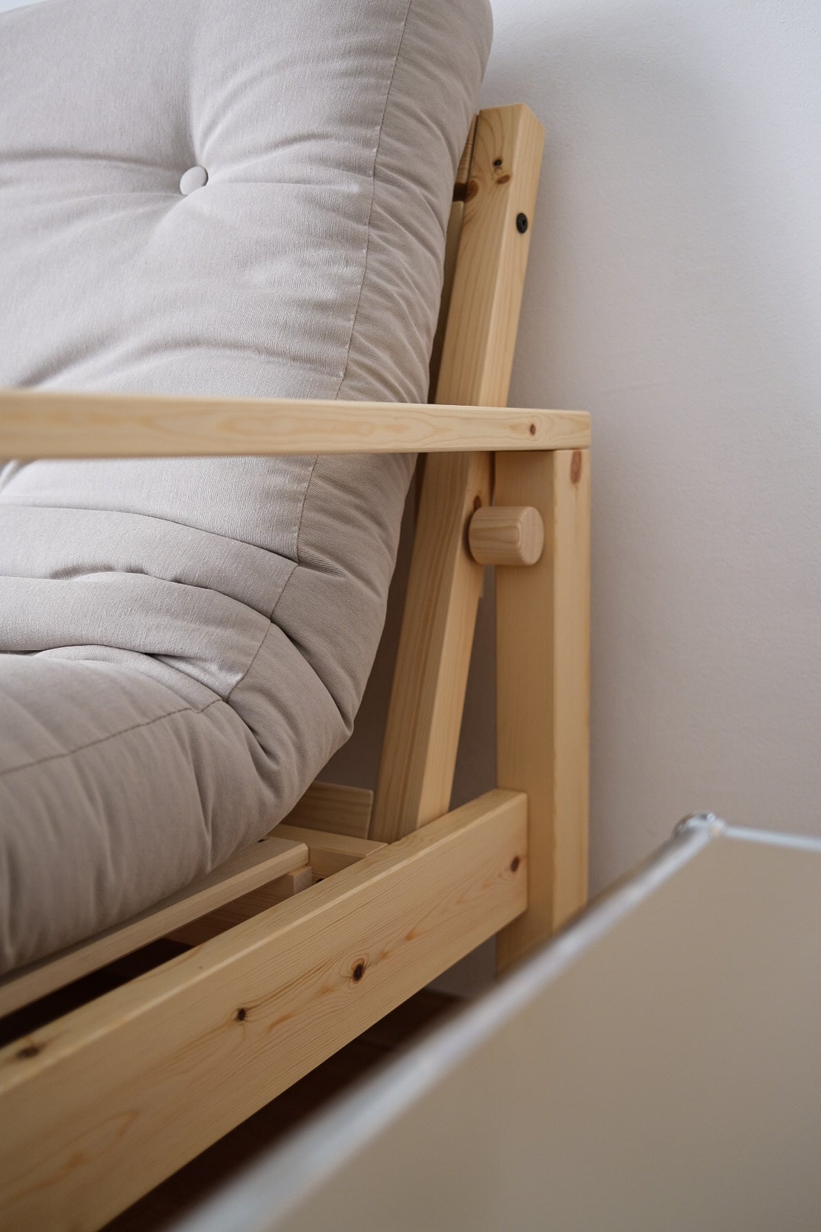 POIGNÉE VERNIE TRANSPARENTE AVEC MATELAS MIXTE 5 COUCHES MAT FONCÉ GRIS