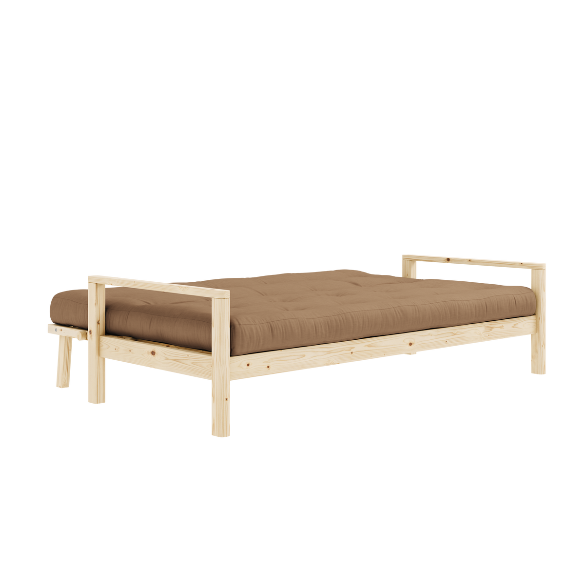 KNOB CLEAR LACQUERED W. 5-LAYER MIXED MATTRESS MOCCA